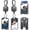 2 Holders and 2 Badge Reels Black # 04, variant on Badge Holder Retractable Clip Heavy Duty Carabiner Badge Reel Keychain with Lanyard ID Cards Holder Cool Tactical ID Holder