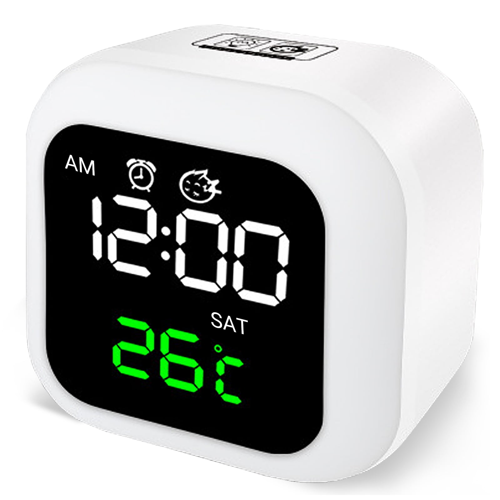 Kaimingweb Digital Alarm Clock, LED Alarm Clock with Temperature Display, Digital Night Light
