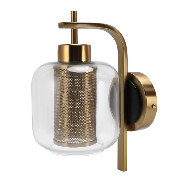 Interior de Lámpara de Pared, Aplique de Pared Vintage Clásico Con Sombra de Lámpara de Vidrio para El Dormitorio