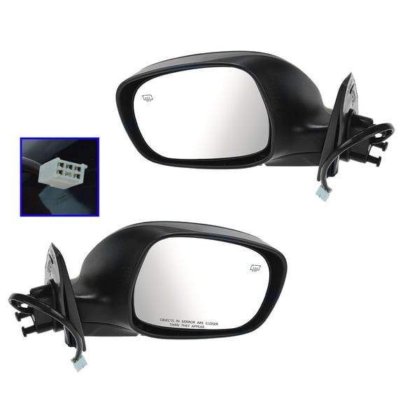 TRQ Mirror Power Heated LH Left & RH Right Pair for Toyota Tundra MRA04640