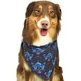 thumbnail image 6 of Naloa cool blue flower Skull Dog Bandanas 1PC Washable Triangle Dog Scarfs Premium Durable Fabric, for Small Medium Large Dogs and Cats, 6 of 6