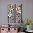 thumbnail image 1 of Luxen Home 2pc Metal Flowers Wall Decor, 1 of 1