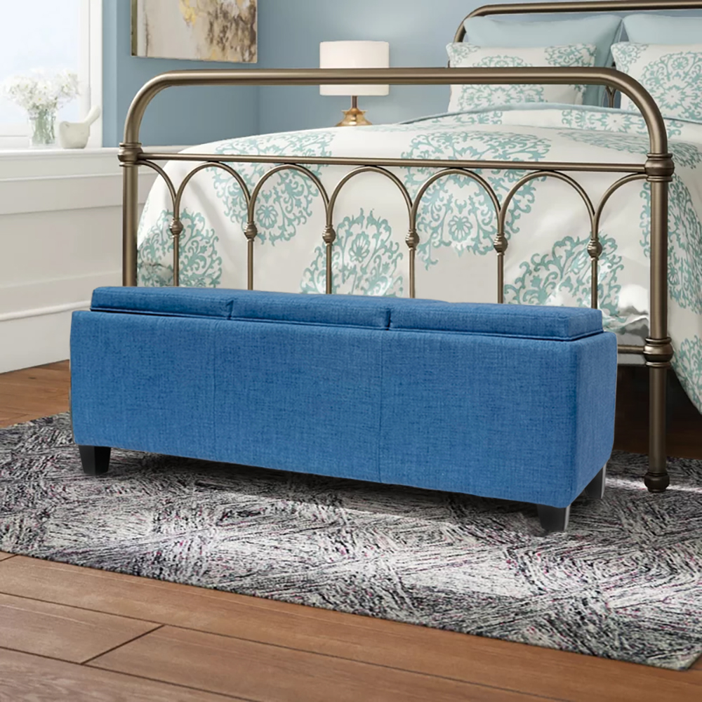 Nuit 48''x19.5''x20'' Large Storage Ottoman Bench Plush Upholstered