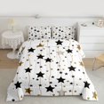 thumbnail image 2 of Manfei Stars Print 3-Piece Full Size Comforter Sets for Teens Boys Girls,Merry Christmas Bedding Comforter Set,Geometric Stripes Lightweight Bedding Sets,Lightweight Room Decor,Reversible, 2 of 8