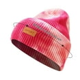 thumbnail image 3 of Baqcunre Beanies Hats Men, Hat Warm Chunky Cable Knit Tie Dye Hats Soft Stretch Thick Cute Knitted Cap for Cold Weather Hats, Beanie for Women, Baby Beanie, 3 of 5