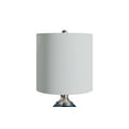 thumbnail image 6 of 21" Sapphire Blue Wrinkle Glass Accent Lamp w/ Brushed Nickel Accents & White Linen Shade (Set of 2), 6 of 9