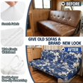 thumbnail image 3 of CHAQLIN Stretch RV Couch Covers Fit for Camper Motorhome RV Slipcover Fit for Jackknife Sleeper Sofas, Floral, 3 of 7
