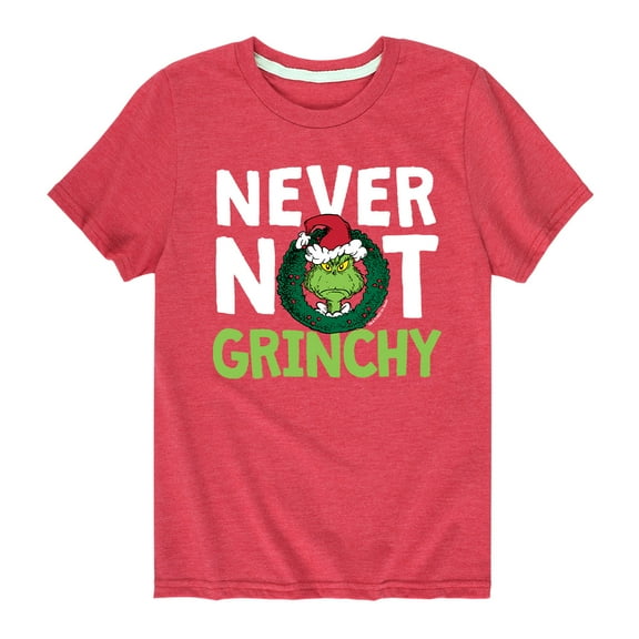 Dr. Seuss - The Grinch Never Not Grinchy Wreath - Toddler And Youth Short Sleeve Graphic T-Shirt