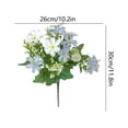 thumbnail image 3 of Artificial Daisies Bouquet with Accents, Faux Flower Vase Arrangement for Coffee Table Living Room Farmhouse Shelf Decor, Blue, Ccwuwei, 3 of 6