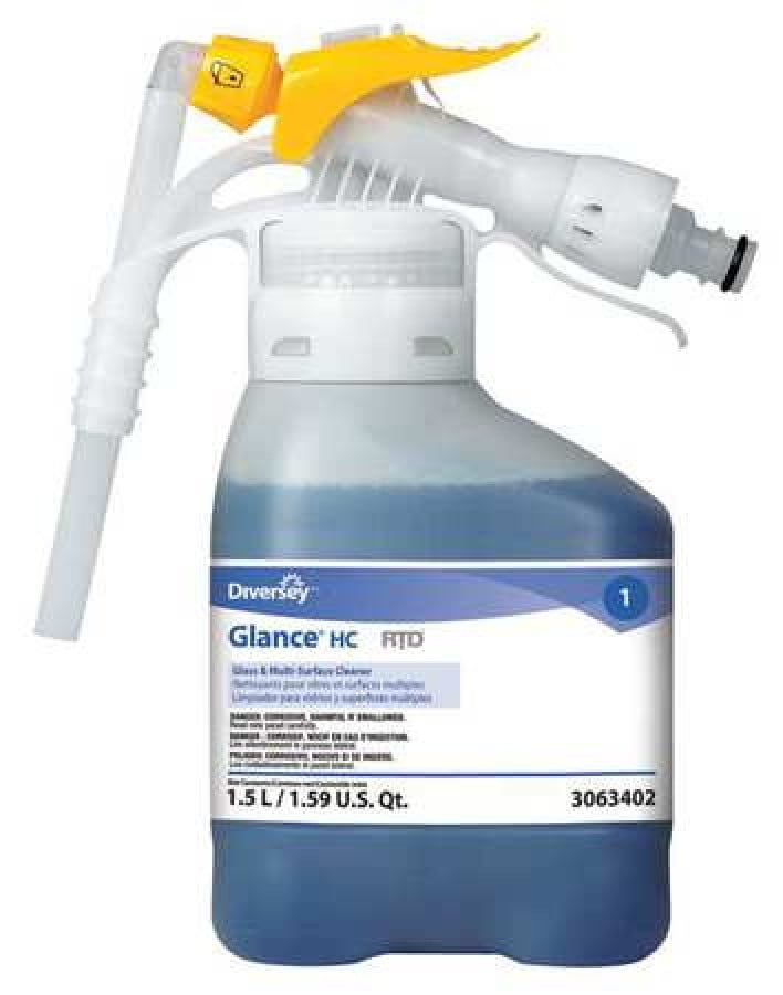 DIVERSEY 93063402 Liquid Glass and All Purpose Cleaner, 1.5L, Blue