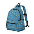 thumbnail image 2 of Excavator and Road Barrier Blue Pattern Cute School Backpack with Padded Back and Adjustable Shoulder Straps 13.4"x11"x4.7", 2 of 5