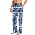 thumbnail image 5 of Blue Line Pattern Mens Pajama Pant Sleep and Lounge Bottons with Pockets, 5 of 7