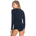 thumbnail image 6 of Roxy Women's Essentials Long Sleeve Zip-up Rashguard, Anthracite 21, XL, 6 of 9