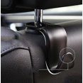 thumbnail image 3 of Car Storage Hooks Rear Seat Hooks Handbag Holder (set Of 4 Black), 3 of 3
