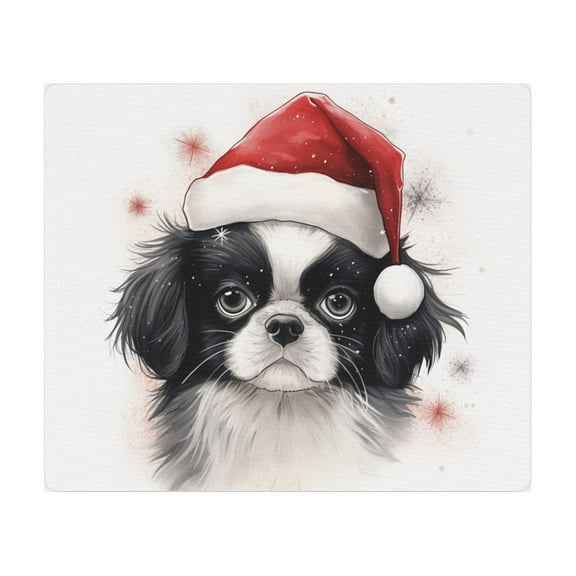 DistinctInk Mouse Pad - 1/4" Foam Rubber - Japanese Chin Puppy Drawing