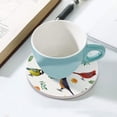 thumbnail image 5 of GZHJMY 1Pc Round Cardinal Birds and Leaves Ceramic Coasters with Cork-Backed for Coffee Drink, Cup Mat Absorbent Stone Coasters, 5 of 6
