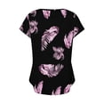 thumbnail image 4 of Tops de Algodón para Mujeres Cuello en V Moda Casual Manga Corta Primavera Verano Top para el Hogar Y Diario, 4 of 6