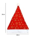 thumbnail image 2 of Christmas Santa Hat for Women Men Velvet Comfort Fur Classic Snowflake Turban Cap Pompom Holiday New Year Festival Gift, 2 of 5