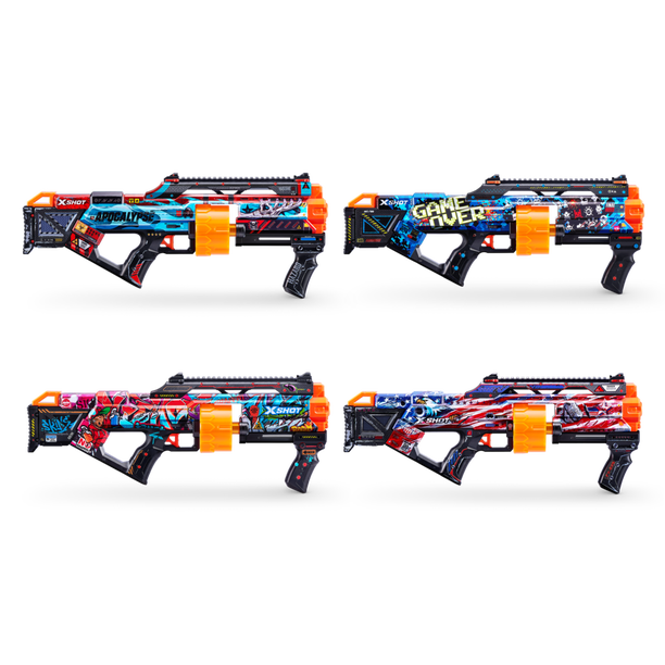 XSHOT Skins Last Stand Dart Blaster - Graffiti, 16 Darts, 8+