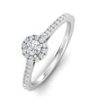 thumbnail image 3 of Certified 1/2ctw Diamond Halo Engagement Ring in 10k White Gold (G-H, I2, 1/2ctw), 3 of 5