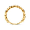 thumbnail image 5 of 1/2 ct. t.w Round Cut Lab Created Moissanite Diamond Milgrain Half Eternity Stackable Band Ring For Women In 14K Yellow Gold Over Sterling Silver (G-H Color, VVS1 Clarity, 0.50 Cttw)-7, 5 of 8