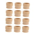 thumbnail image 4 of IFANLANDOR 12Pcs Beige Wooden Egg Cup for and DIY Decoration 4.7x4.7x1.2in, 4 of 8