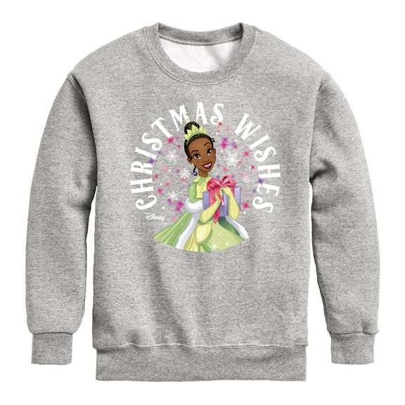 Disney Princess - Christmas Wishes Tiana - Youth Crew Fleece Sweatshirt