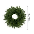 thumbnail image 3 of Real Touch Christmas Wreath Artificial Norfolk Pine & Cedar Greenery for Front Door, Winter Holiday Decor Indoor Outdoor Use, Full Green Pine Wreath for Home Wall and Window Decorations, 3 of 7
