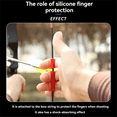 thumbnail image 5 of 15 Set Adult Bow Finger Guard Silicone Rubber Archery Protective Take Without Finger Guard Black, 5 of 5