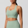 thumbnail image 7 of Sport Bras For Women Solid Color Full Coverage Support Bra Light Green Size XL, 7 of 7