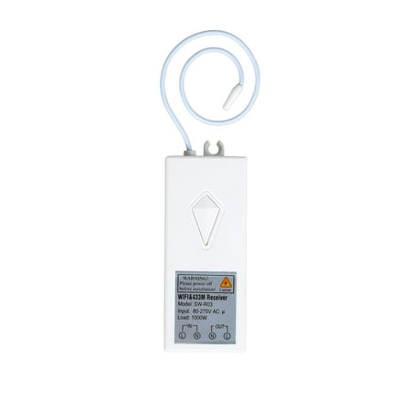 

GREENCYCLE 1PK Smart 80-270V Wireless Light WIFI Receiver Pair with our 2nd Generation Non-frame Design White Switch Lamp Outdoor 1600ft Indoors 130ft for Smart Electric Devices