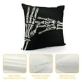 thumbnail image 4 of COMIO  Halloween Skull Decorative Pillow Covers  Vintage Skeleton Hand Hug You Wicked Scary Home Sofa Couch Decor Throw Pillow Cases, Black, 4 of 5
