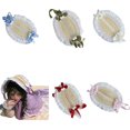 thumbnail image 4 of relayinert Ruffle Flat Top Hat For Tea Party Pastoral Straw Hat Parent-Children Bonnet New French Rural Style type+5, 4 of 6