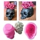 thumbnail image 2 of Handmade Human for Head Skeleton Silicone Mold 3D Rose Flower Skull Candle Resin Casting Mold UV Crystal Epoxy Resin Mol, 2 of 4