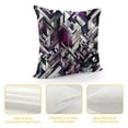 thumbnail image 4 of Grey Purple White Black Pillow Cover,Geometry Square Throw Pillow Cover ,Young Man Geometric Stripes Lines Cushion Case for Kids Boys Girls Bedroom Decor,Modern Style Decorative Pillow Cover, 4 of 5