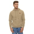 thumbnail image 6 of Satankud Men's Pullover Hoodies Plaid Jacquard Weave Long Sleeve Drawstring Hipster Casual Hooded Sweatshirts with Kanga Khaki L, 6 of 7