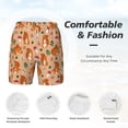 thumbnail image 6 of Picia Squirrel And Mushroom pattern Mens Swim Trunks with Compression Liner Stretch Beach Shorts Quick Dry with Zipper Pockets No-Chafing Board Shorts-Large, 6 of 9