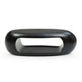 thumbnail image 2 of Modern Oval Hollow Design Coffee Table, Sturdy Fiberglass Center Cocktail Table Tea Table for Livingroom Dining Room Lounges, 53.15"Lx 30.71"W x 15.75"H, No Need Assembly, Matt Black, 2 of 7