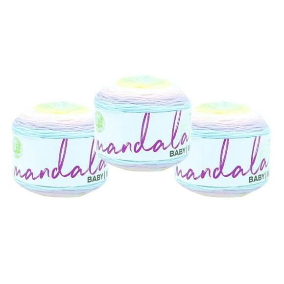 Lion Brand Mandala® Baby Yarn #3 Light/DK weight Acrylic yarn, 150g/ 540m, 3-CT