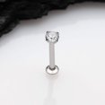 thumbnail image 2 of Prong Set Gem Top Threadless Push-In Steel Labret, 2 of 4