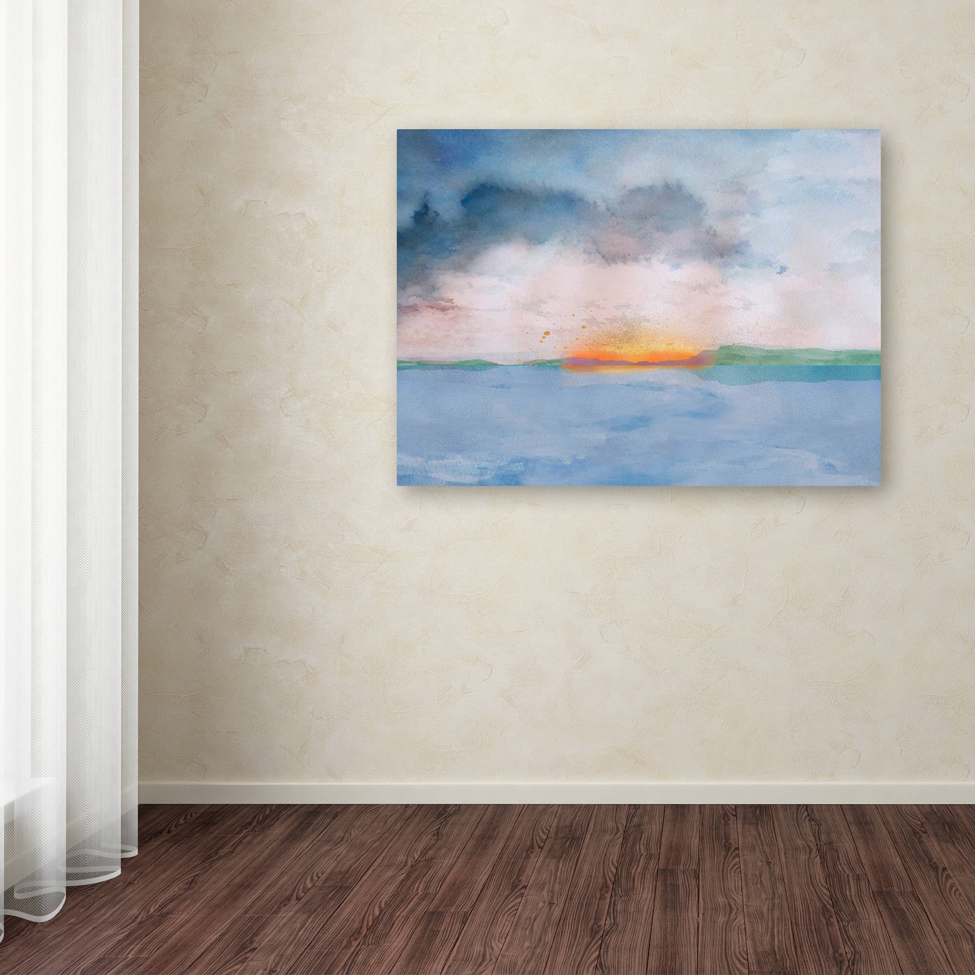 Trademark Fine Art "Sunset" Canvas Art by Lisa Powell Braun