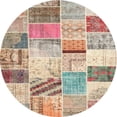 thumbnail image 1 of Ahgly Company Indoor Round Traditional Rust Pink Patchwork Area Rugs, 4' Round, 1 of 6