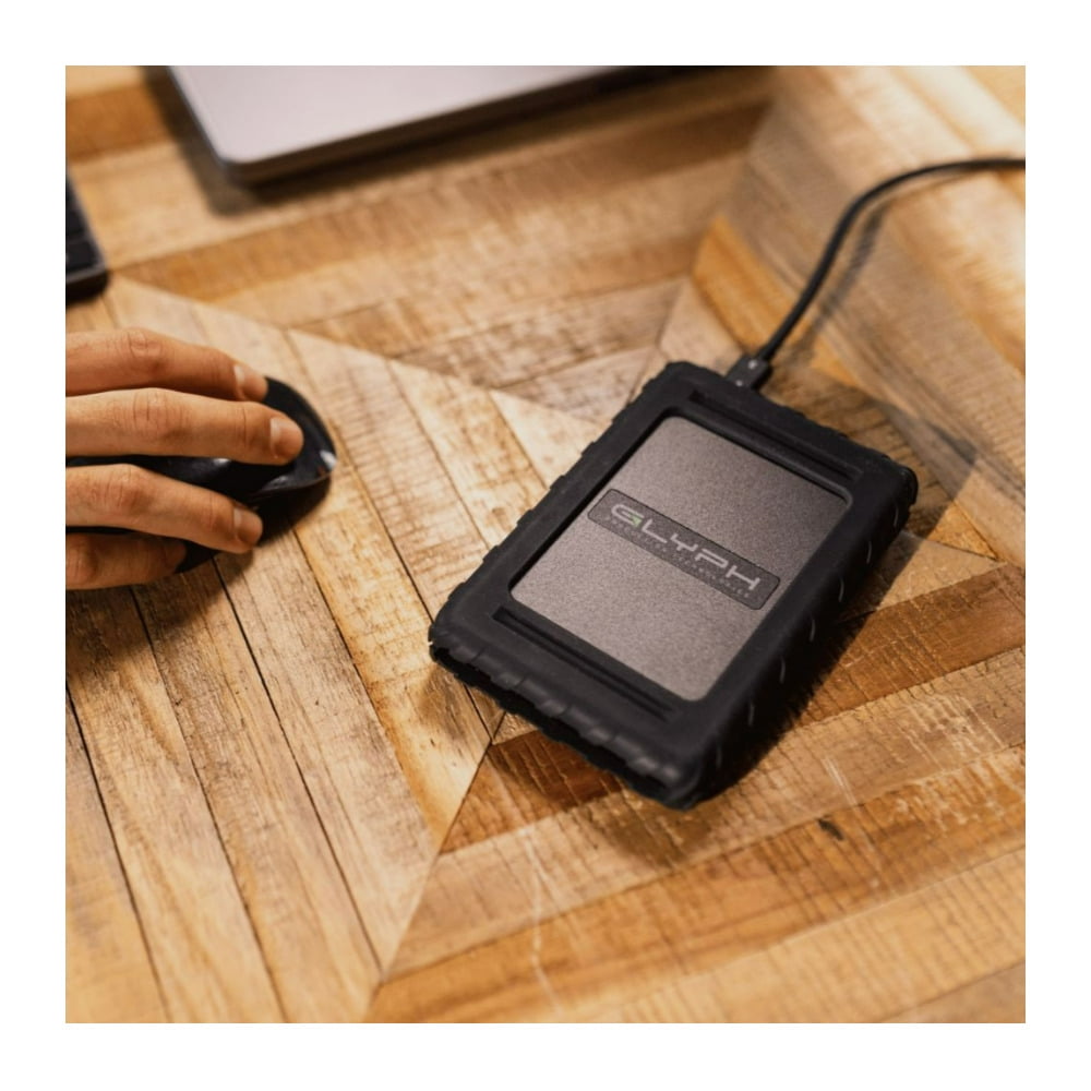 Glyph Blackbox Plus Bus-Powered Rugged Portable USB 3.2 Gen 2 SSD with Aluminum and Padded Silicon Shell for Film Sets, Photo Shoots, Music Studios, and At Home (8 TB)