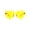 Yellow, variant on Womens Heart Shape Thick Panel Rimless Plastic Sunglasses Black