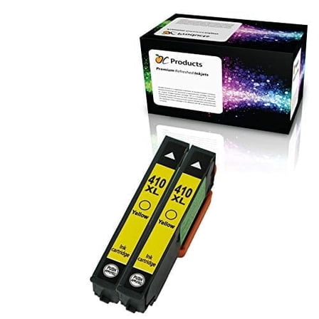 OCProducts Compatible Ink Cartridge Replacement for Epson 410 410XL Yellow for Expression XP-630 XP-830 XP-530 XP-635 XP-640 Printers (2 Pack)