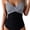 Black Stripe, variant on Women's One Piece Swimsuit Tummy Control Bathing Suit for Women with V Neck Cross Front & Wrap Tie Back, Full Coverage Swimwear, Black Stripe