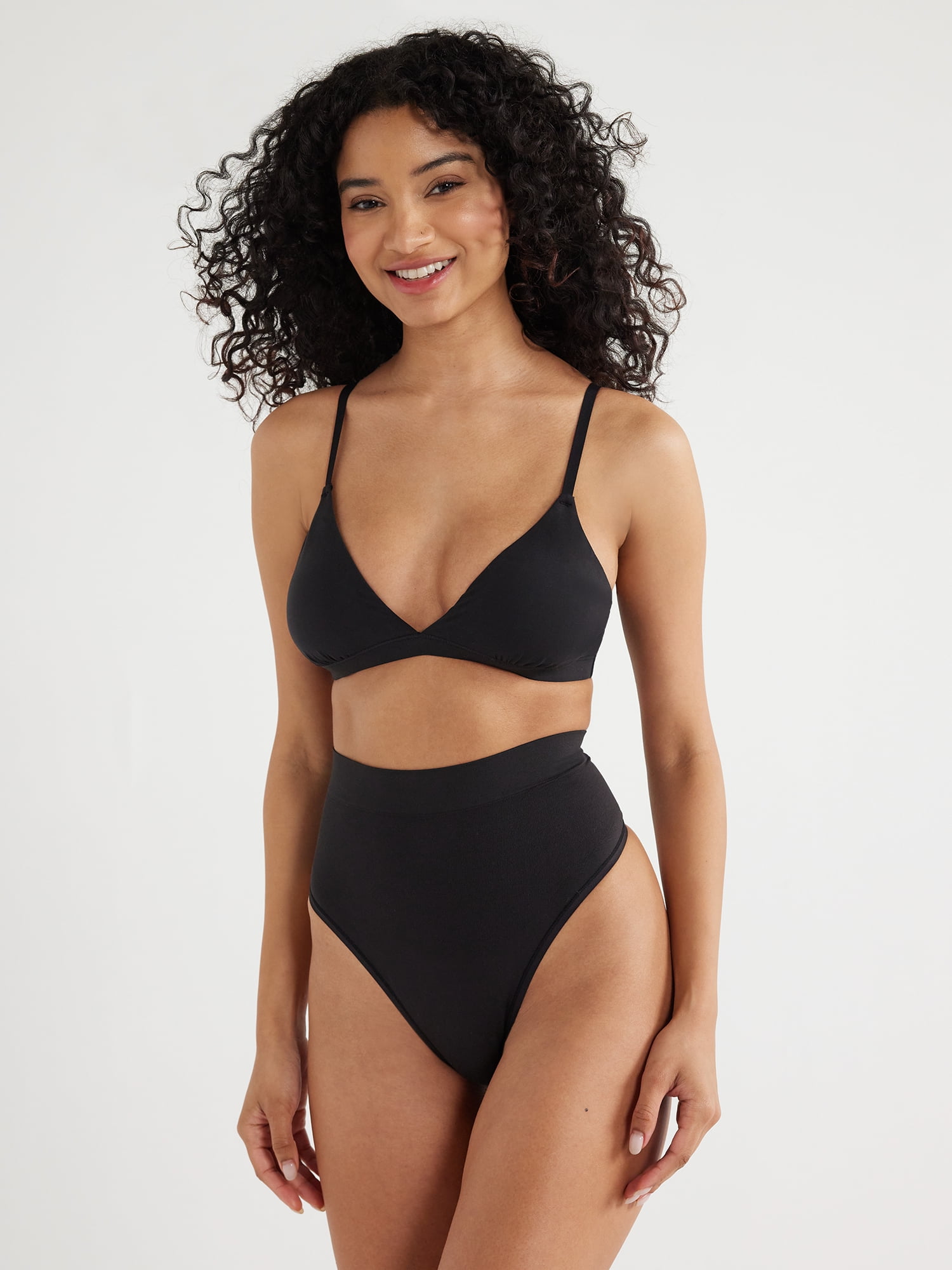 Joyspun Women's Seamless Mid-Rise Shaping Thong, Sizes S to XXXL