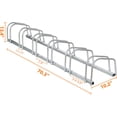 thumbnail image 2 of REKHH 6 Bike Rack Bicycle Floor Parking Stand for Mountain Bike Road Bike Indoor Outdoor Garage, Adjustable Bicycle Storage Organizer Stand, 2 of 6