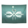 thumbnail image 5 of Fenyluxe Swans Moonlight Romance Print Tapestry Short Plush Wall Hanging Art for Living Room Bedroom Dorm Home Decor 40x60inch, 5 of 6