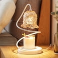 thumbnail image 3 of Ambiente de dormitorio Lámpara de mesa Base de metal Lámpara de vela de flor de vidrio moderna Atenuación, 3 of 8